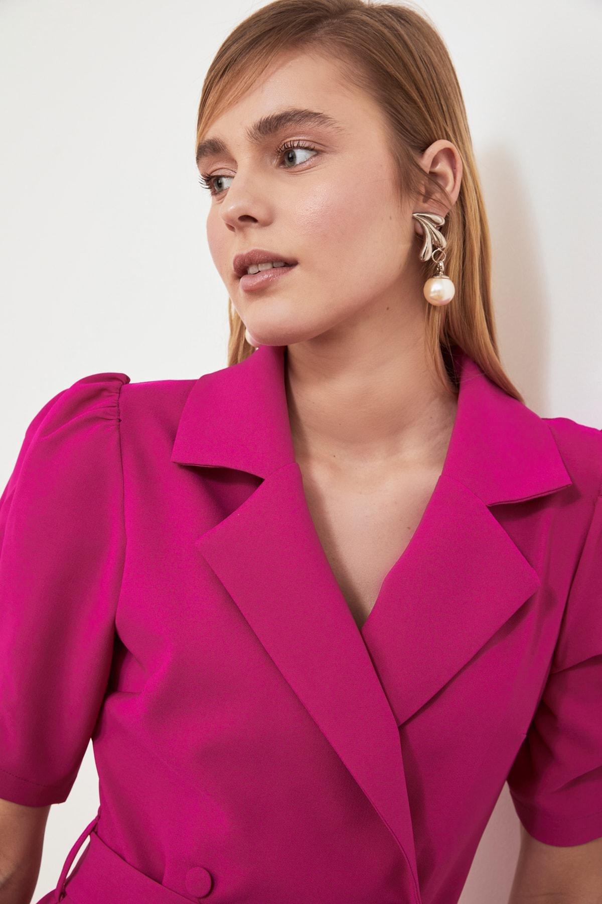 Pink Cache-Coeur Blazer Dress, , large image number 3
