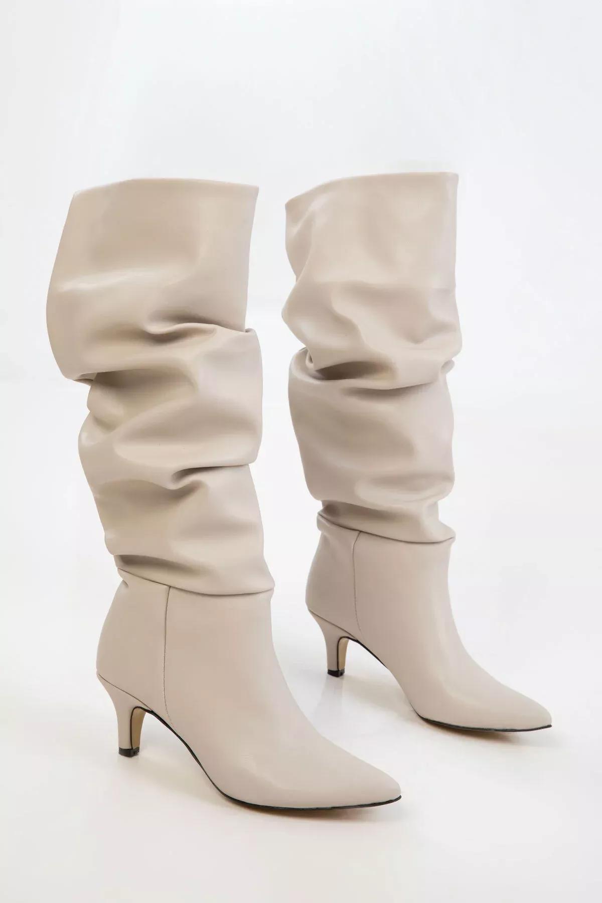 Beige Womens Boots 17546, Beige, large image number 1