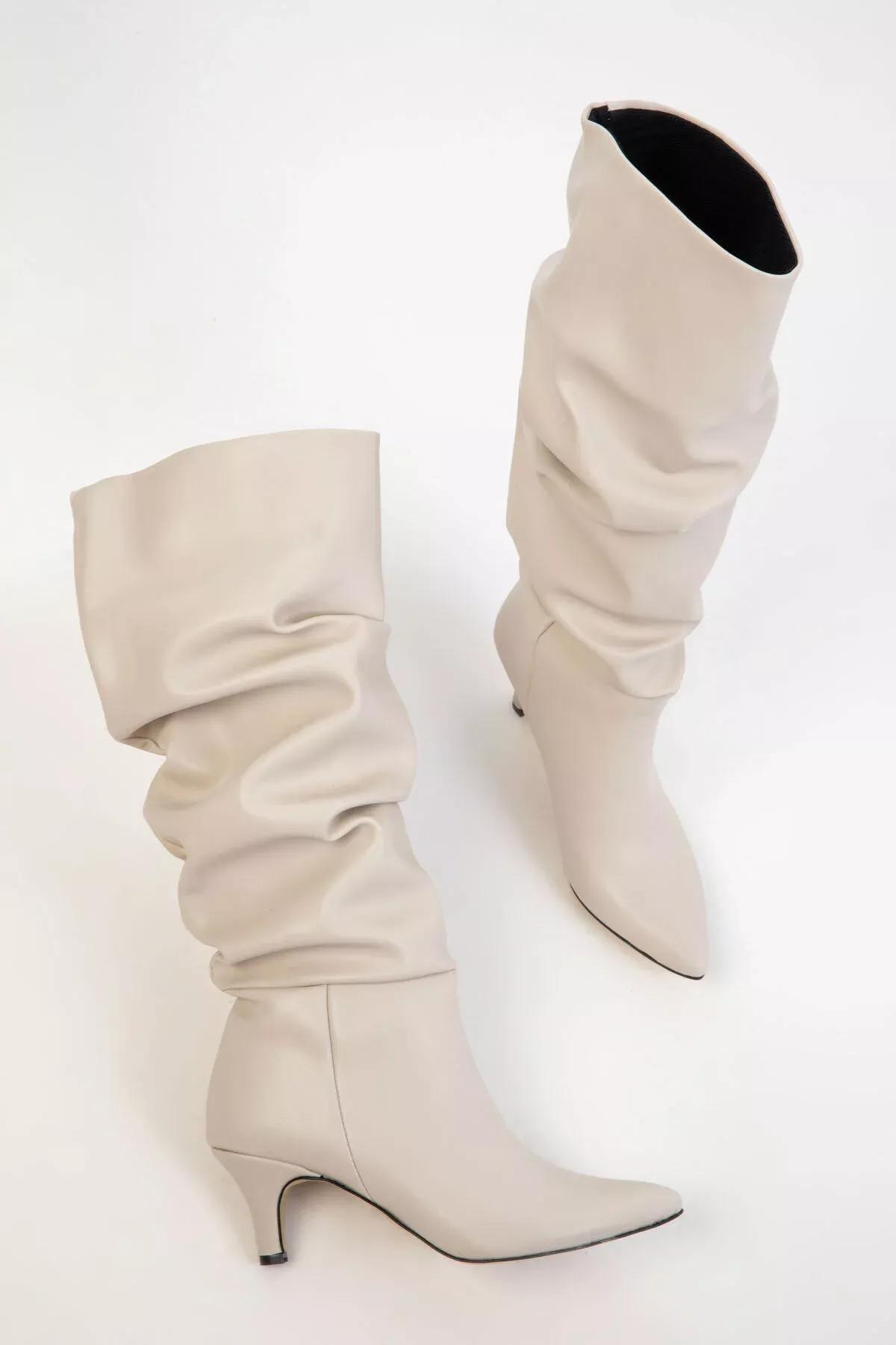 Beige Womens Boots 17546, Beige, large image number 3
