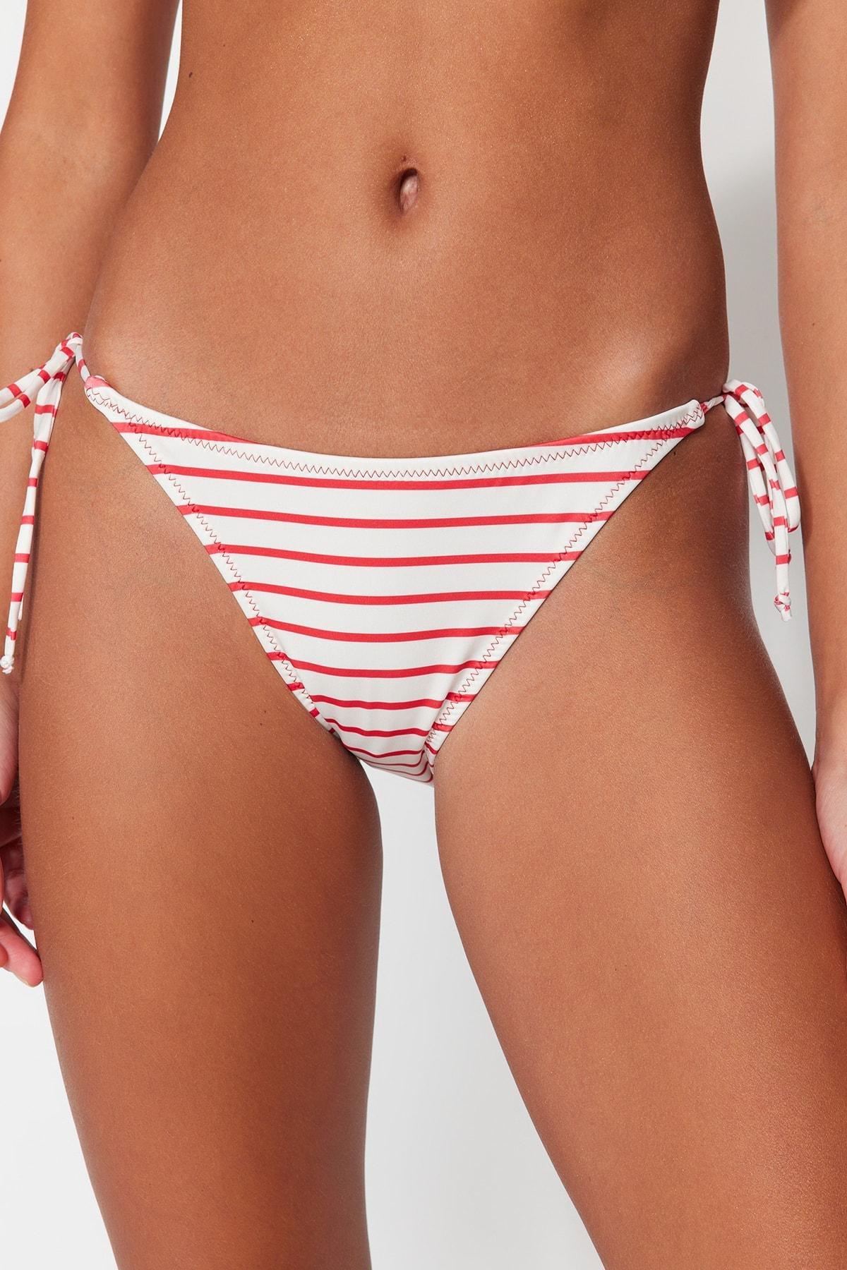 Red Striped Bikini Bottom, , large image number 3