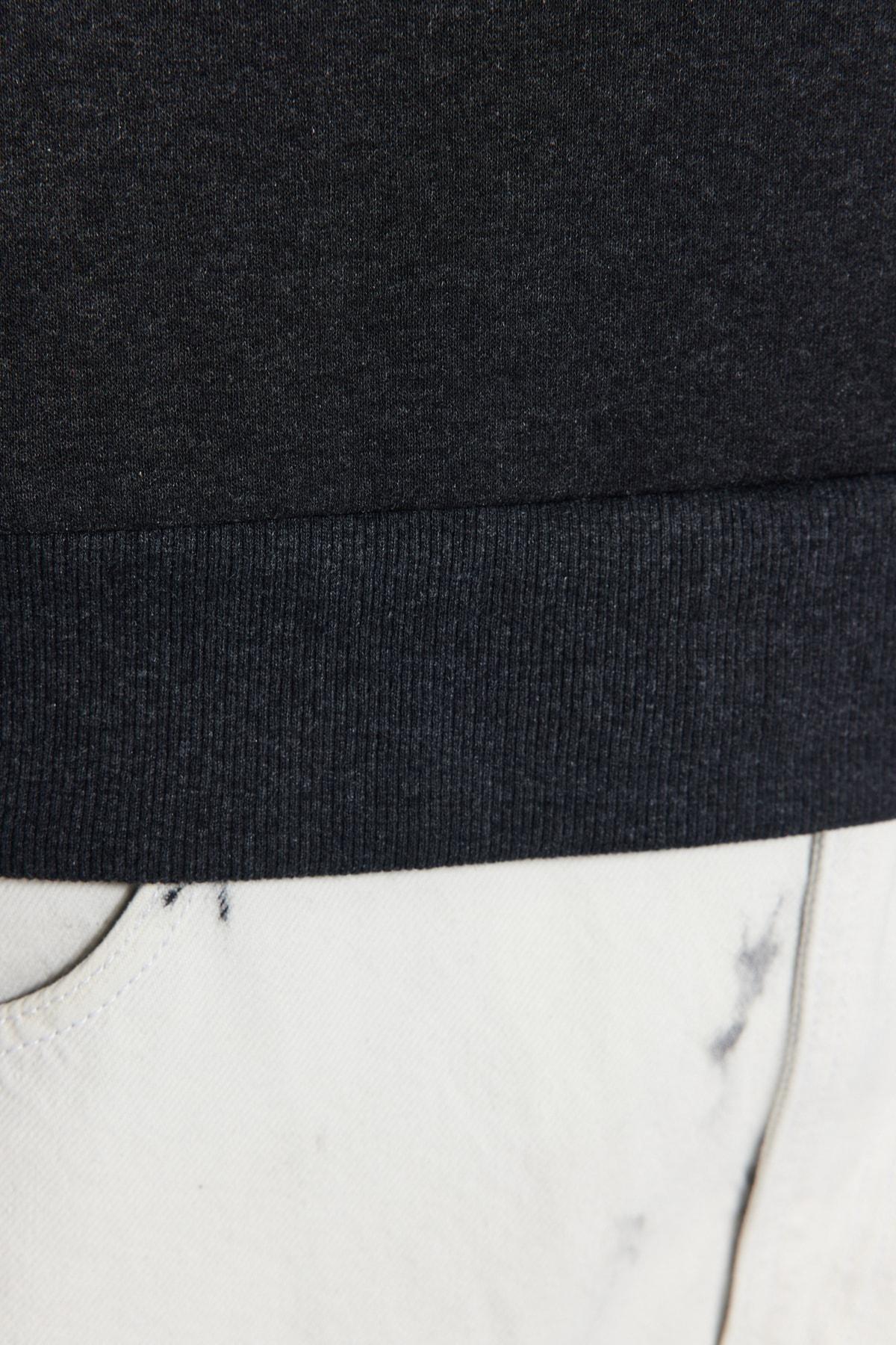 Black Printed Oversize Sweater, Gray, large image number 4