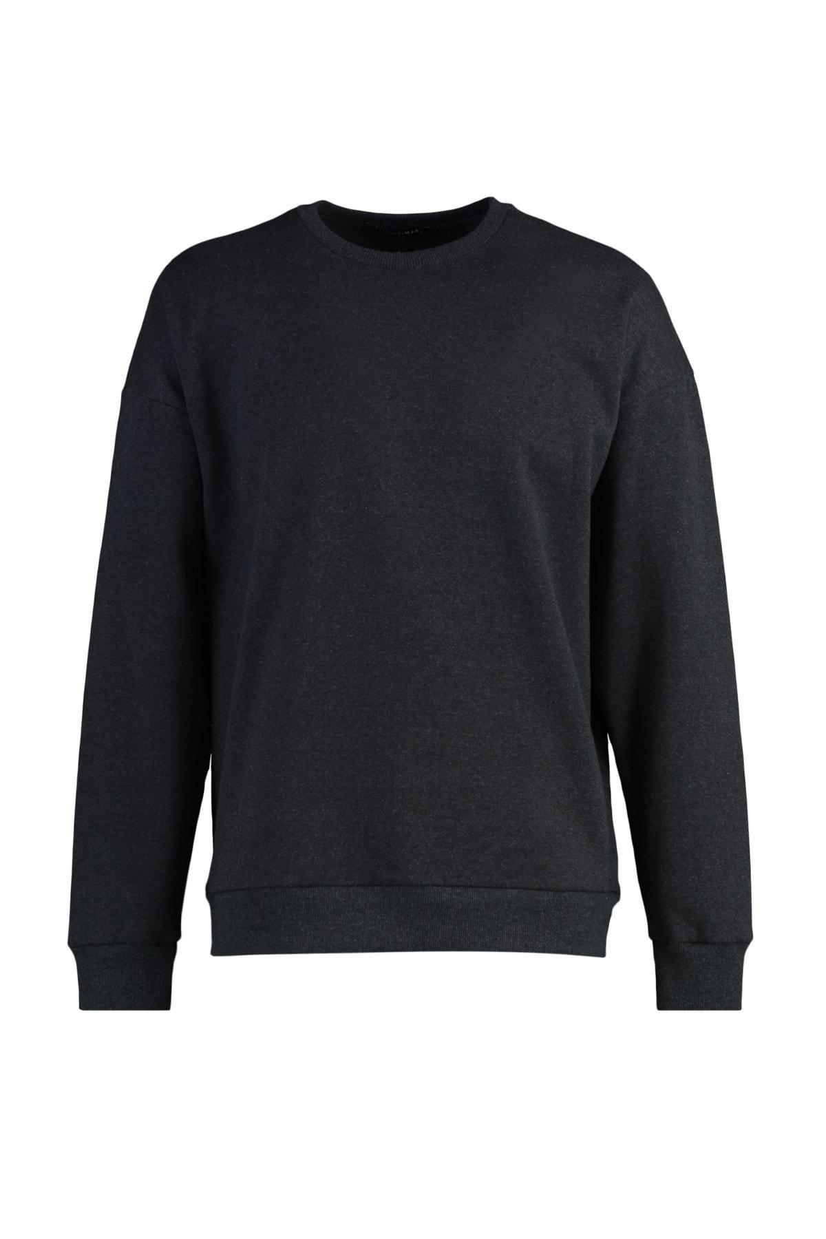 Black Printed Oversize Sweater, Gray, large image number 9