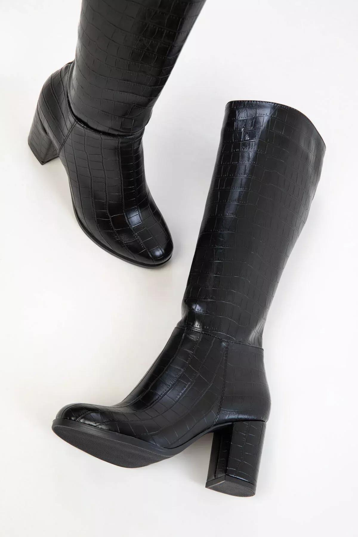 Black Crocodile Boots, C101_2504, large image number 5