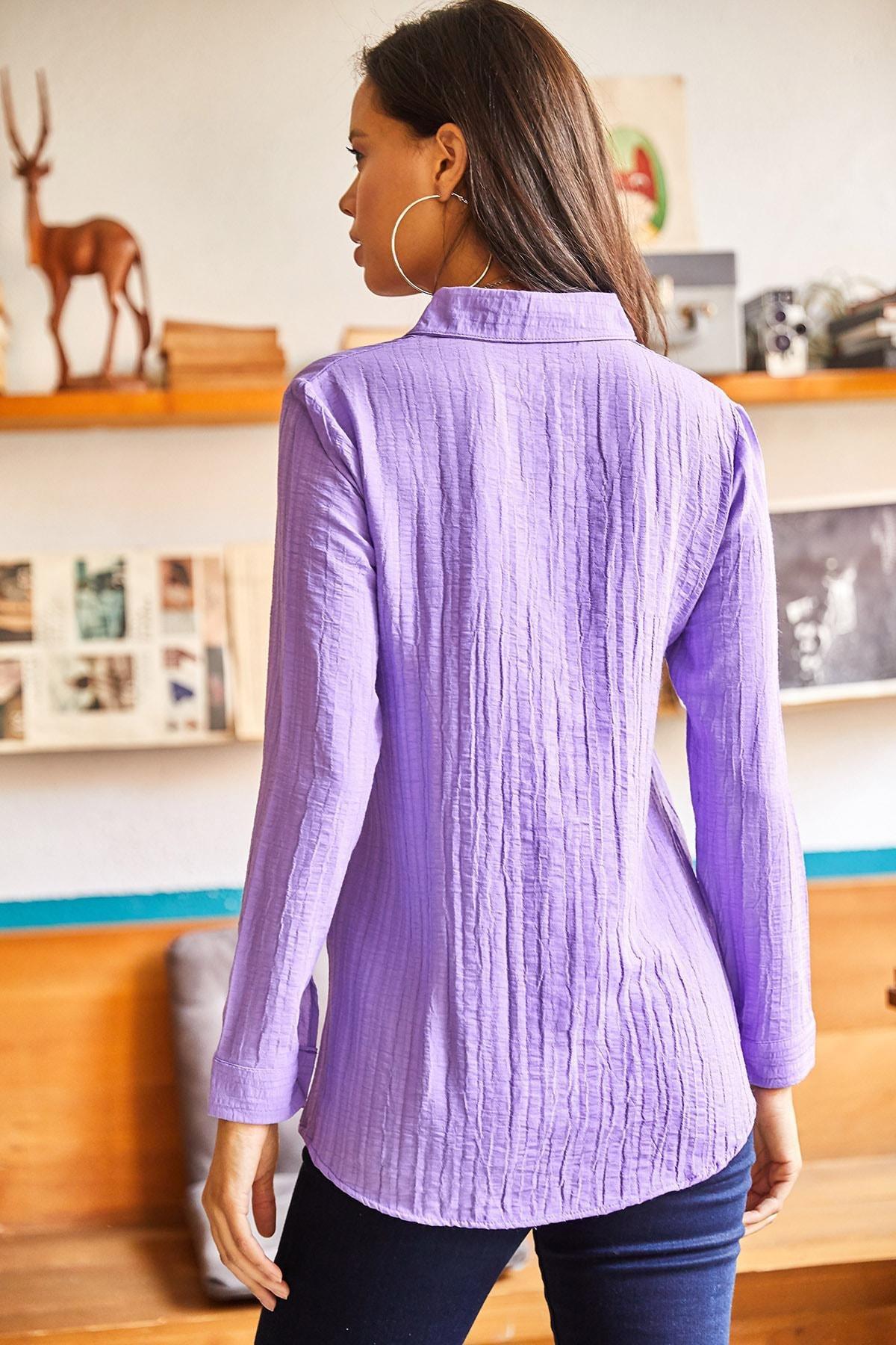 Purple Jacquard Woven Shirt, , large image number 1