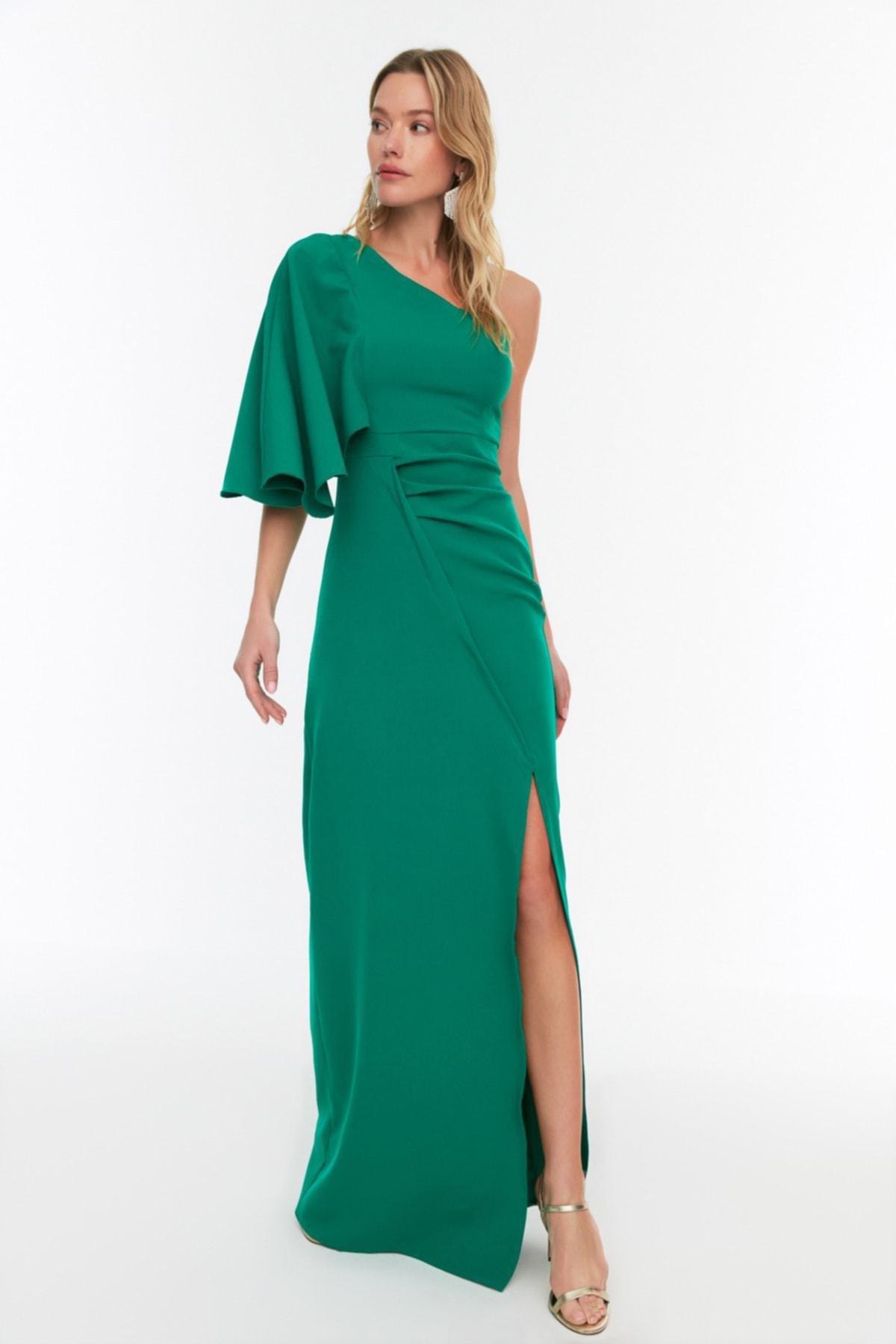 Green Shift Occasionwear Dress, , large image number 1