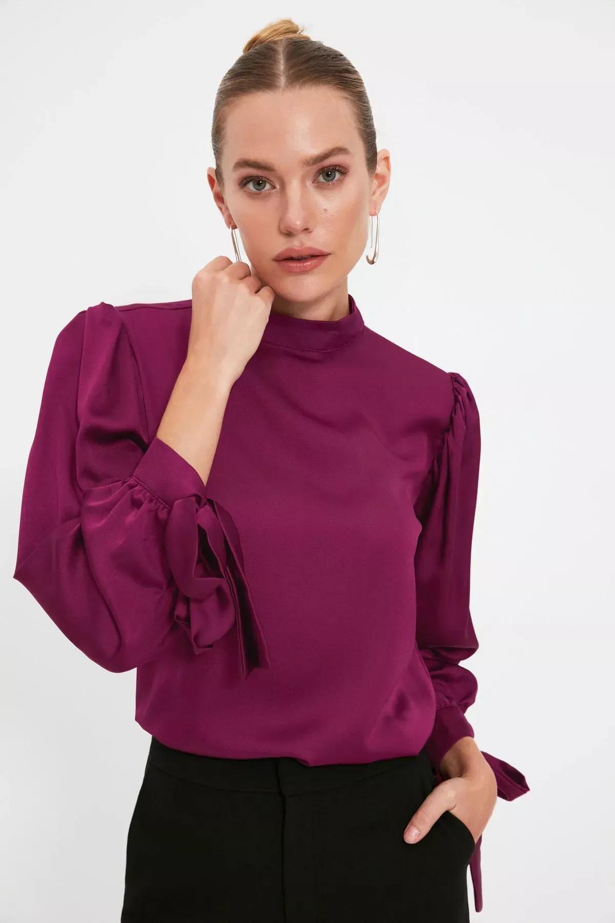 Purple Regular Blouse, Purple, large image number 0