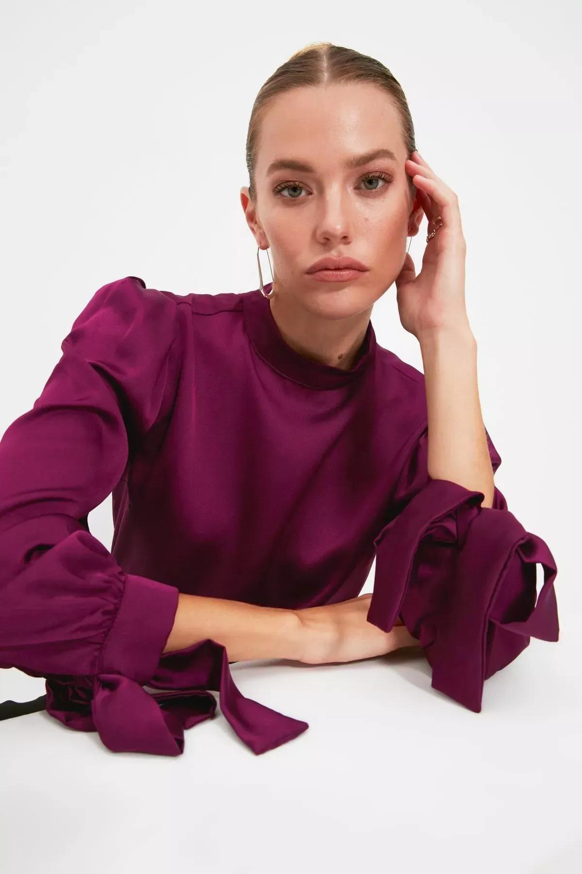 Purple Regular Blouse, Purple, large image number 3