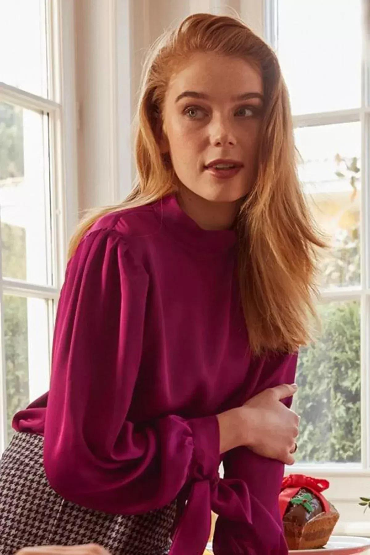 Purple Regular Blouse, Purple, large image number 4