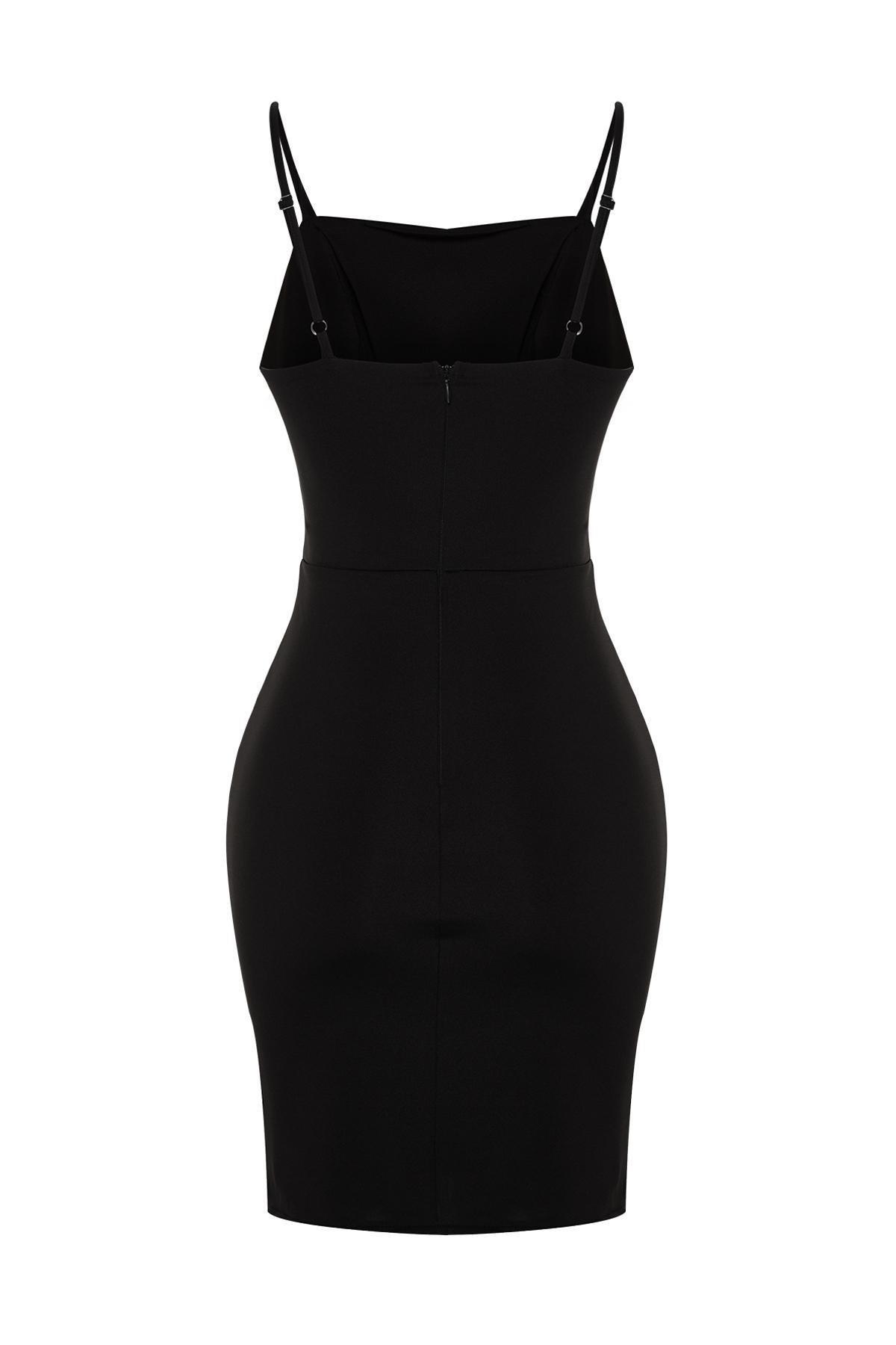 Black Body-Lined Occasionwear Dress, , large image number 4