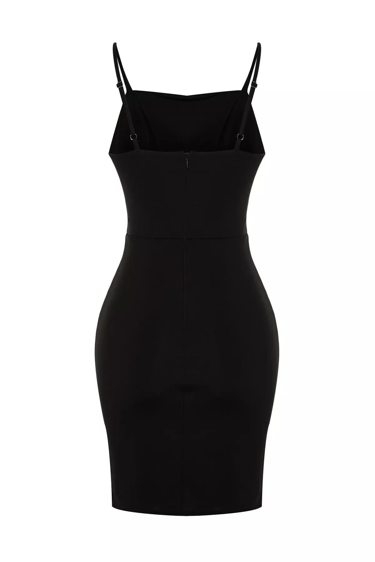 Black Body-Lined Occasionwear Dress, , large image number 6