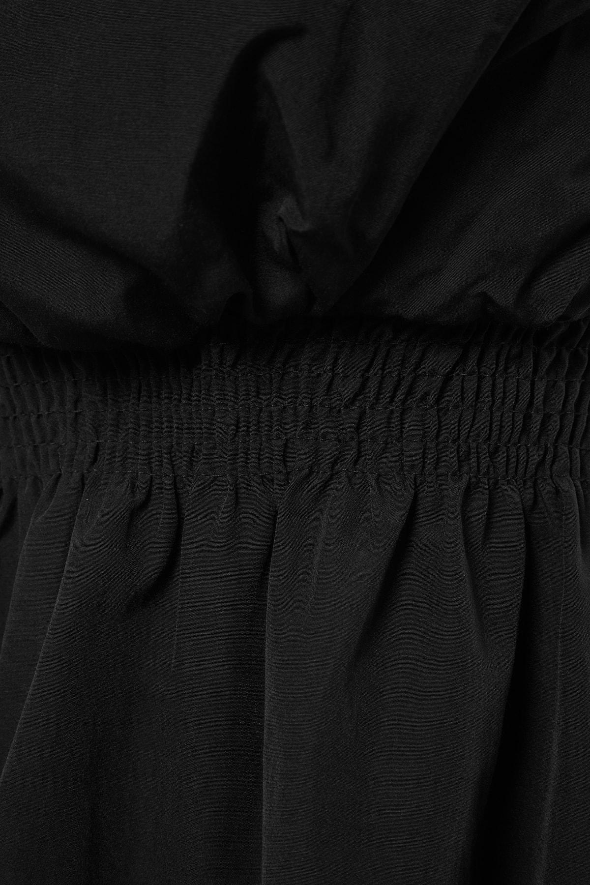 Black Fitted Strapless Blouse, , large image number 6