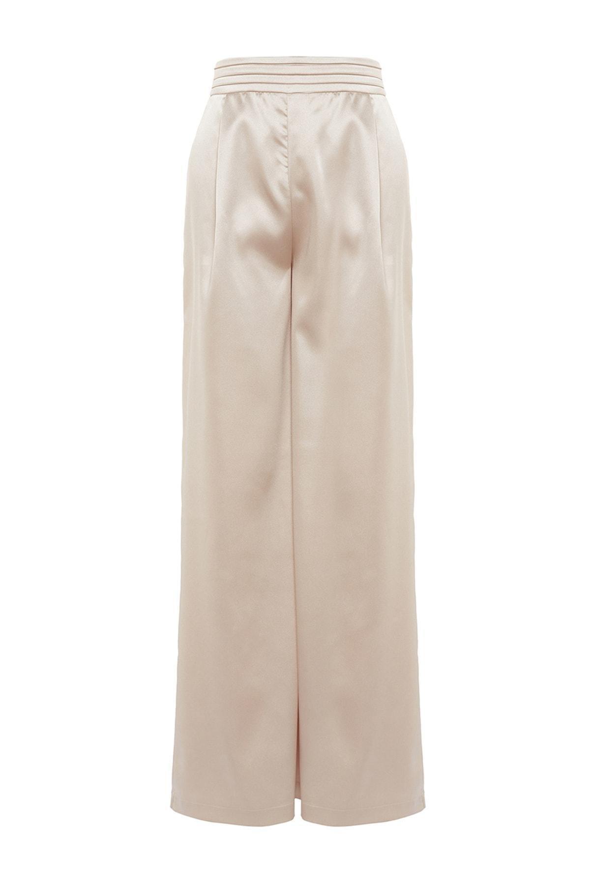 Beige Wide Leg Pants, , large image number 5