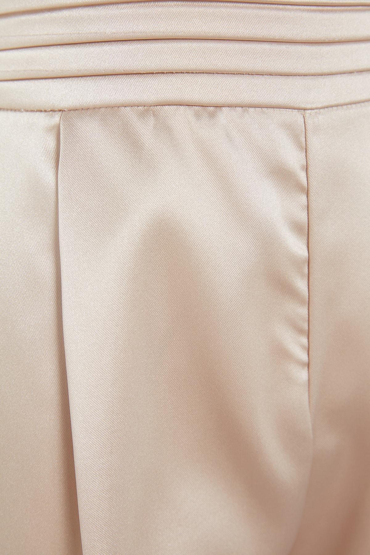 Beige Wide Leg Pants, , large image number 6