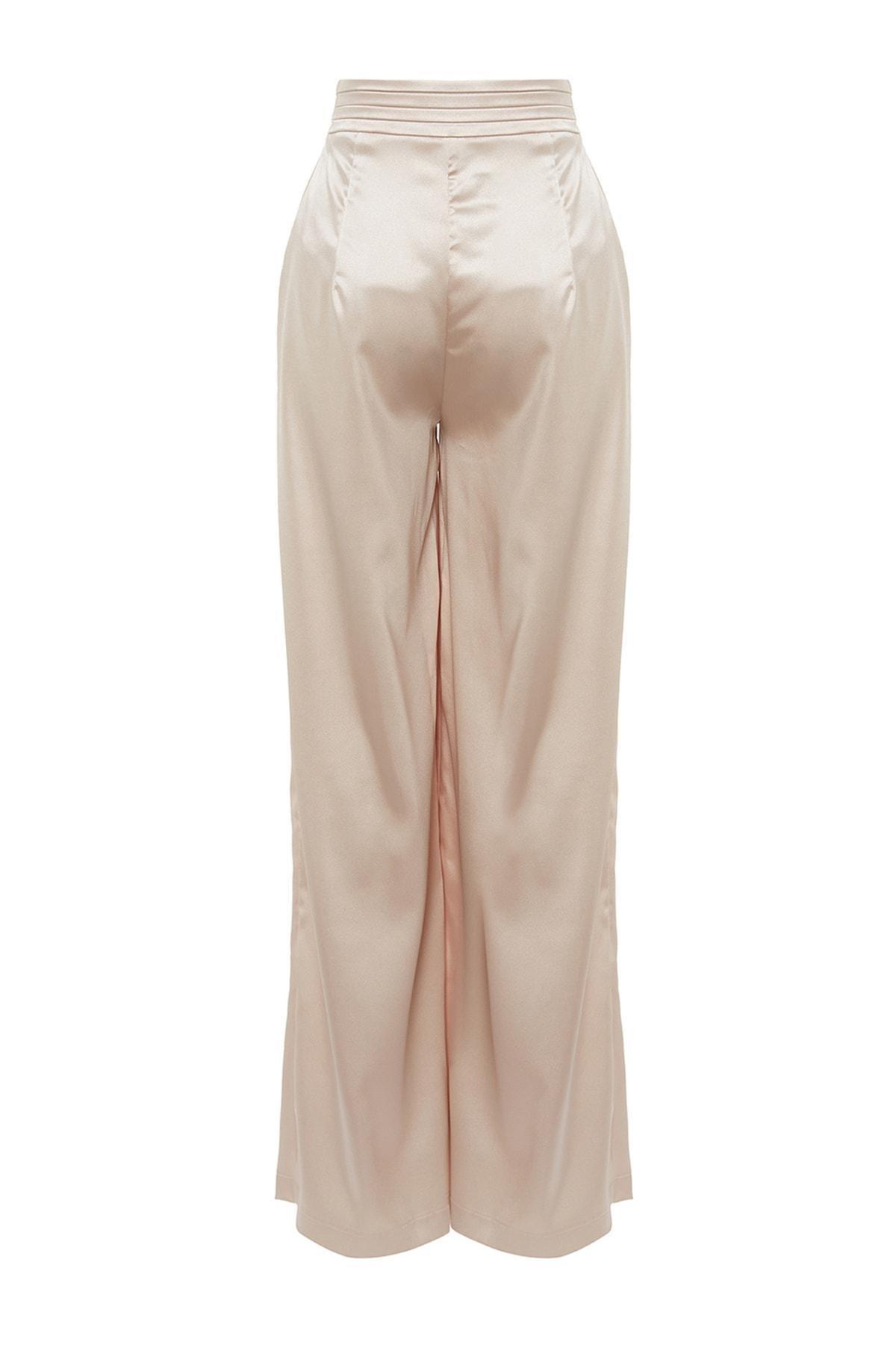 Beige Wide Leg Pants, , large image number 7
