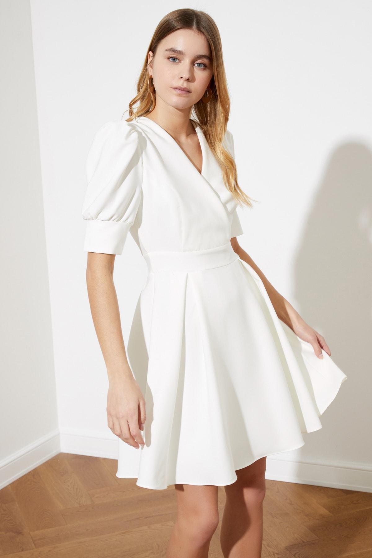 Cream A-Line Dress, , large image number 0