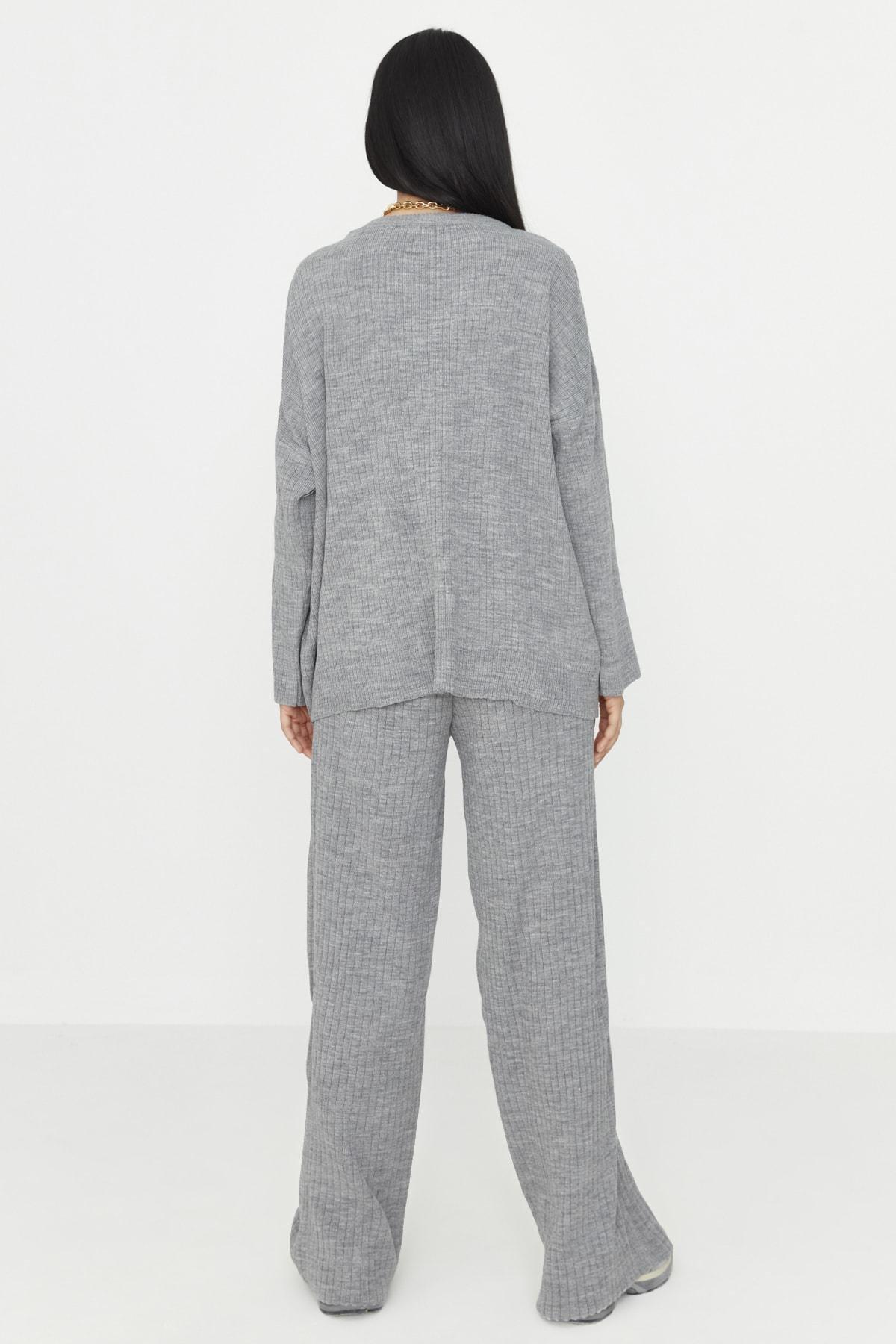 Grey Regular Mid Waist Co-Ord Set, , large image number 8