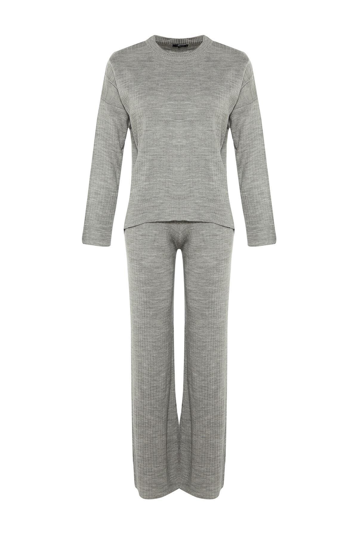 Grey Regular Mid Waist Co-Ord Set, , large image number 12