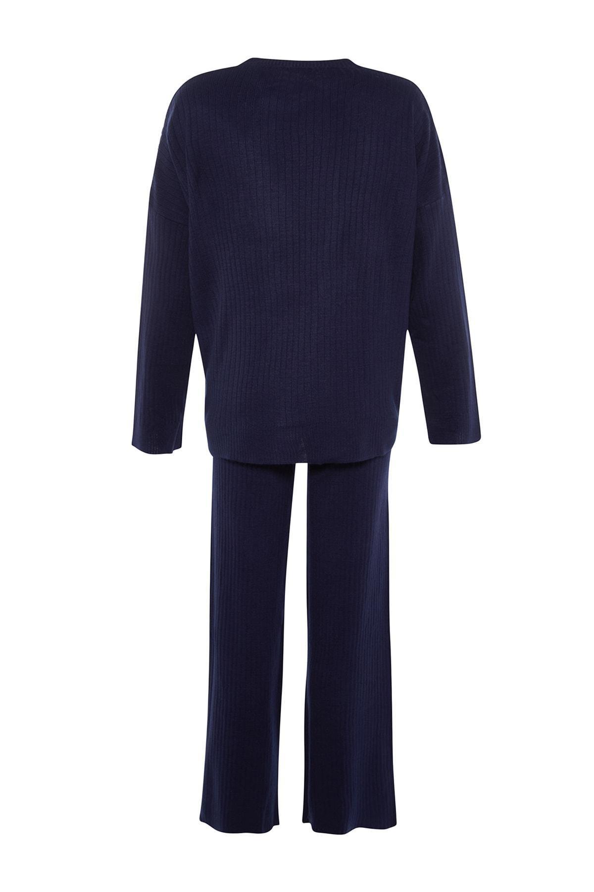 Blue Crew Neck Co-Ord Set, Dark blue, large image number 9