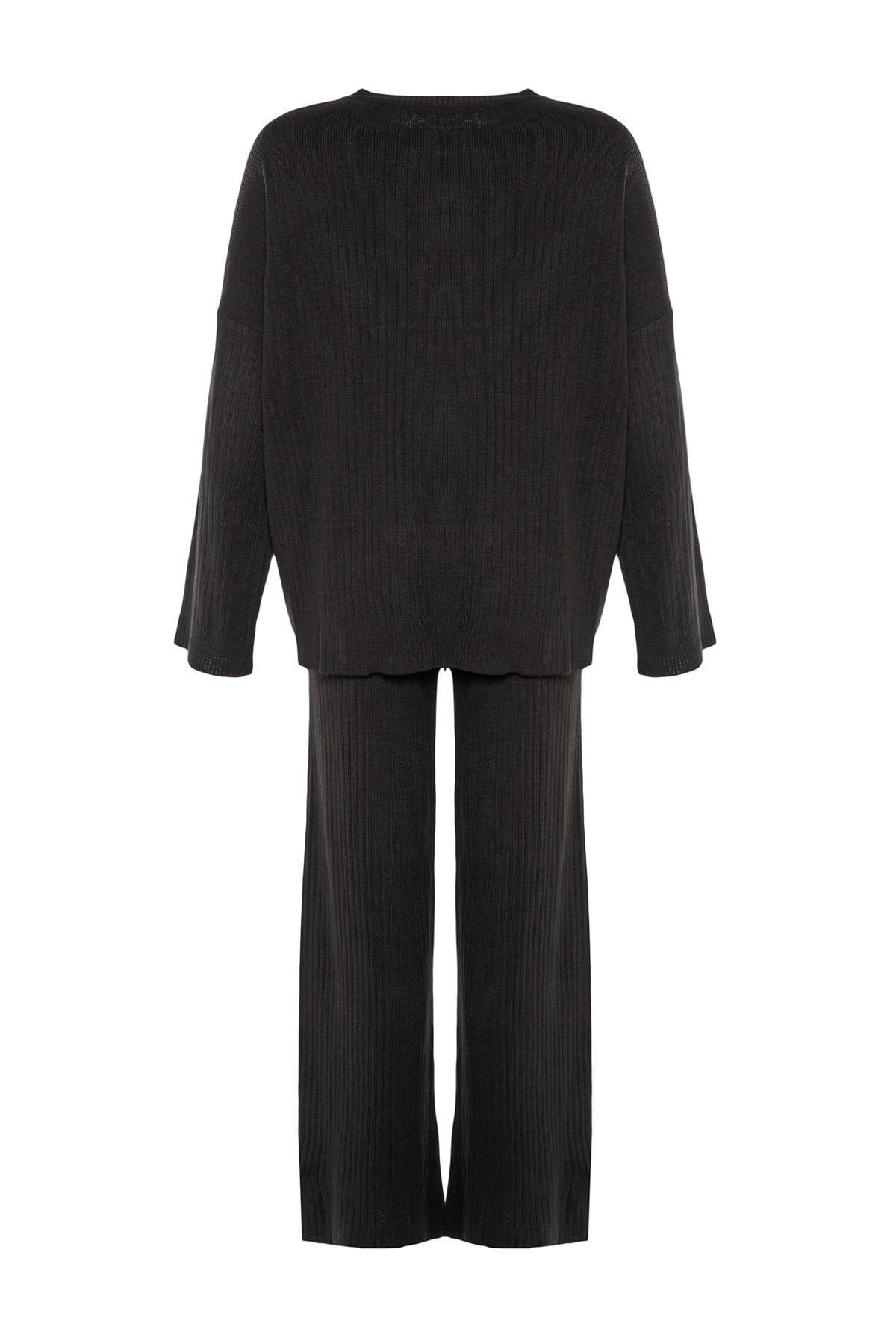 Black V-Neck Co-Ord Set, , large image number 5