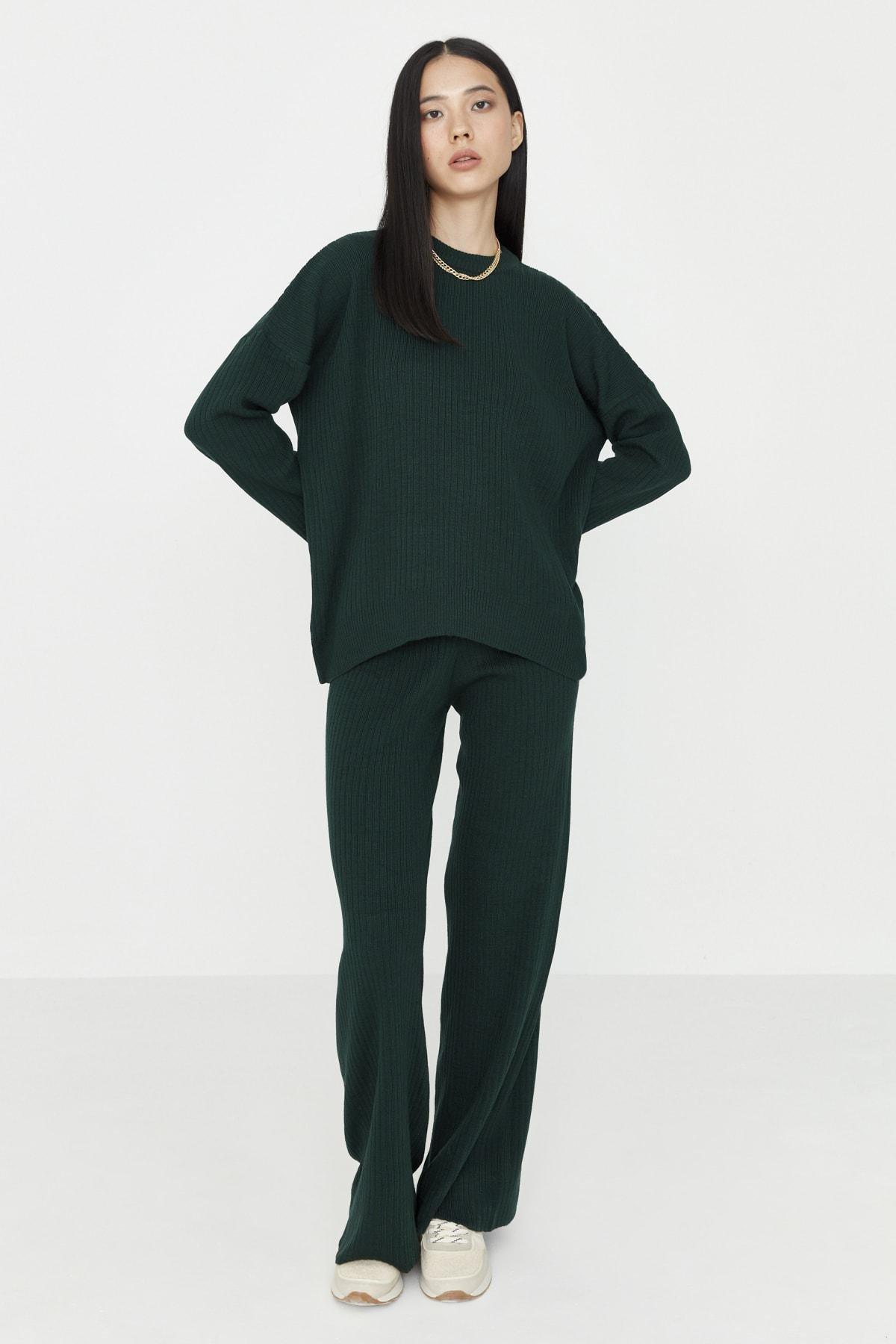 Green Crew Neck Co-Ord Set, , large image number 0
