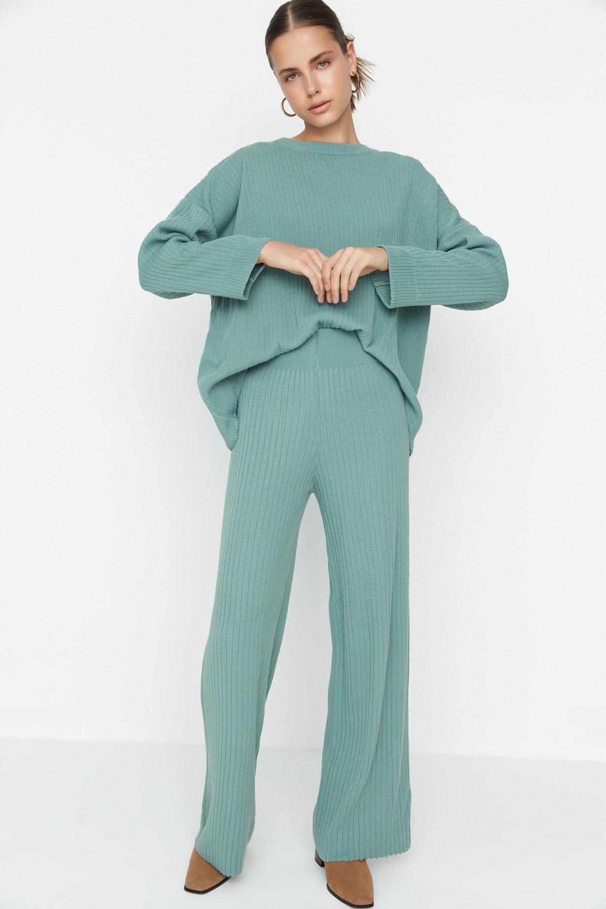 Green Crew Neck Co-Ord Set, , large image number 1