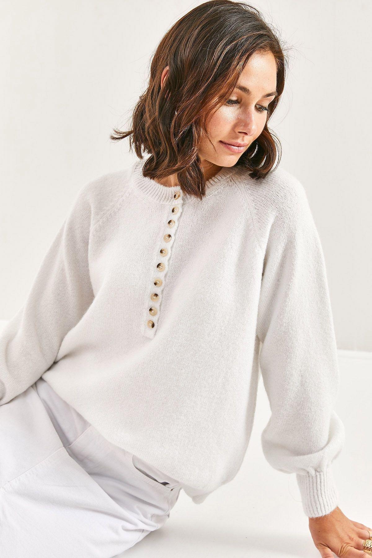 Textured Jumpers Sweater, OPTICAL WHITE, large image number 2