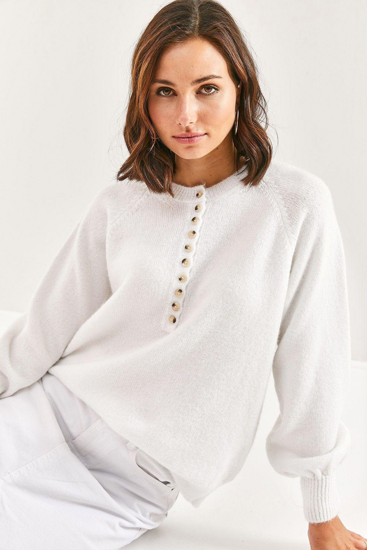 Textured Jumpers Sweater, OPTICAL WHITE, large image number 3