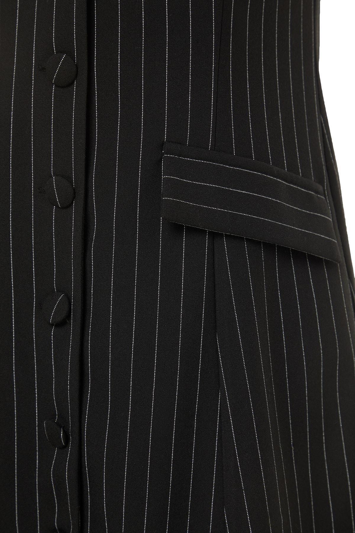 Black Blazer Dress Lapel Collar Dress, , large image number 7