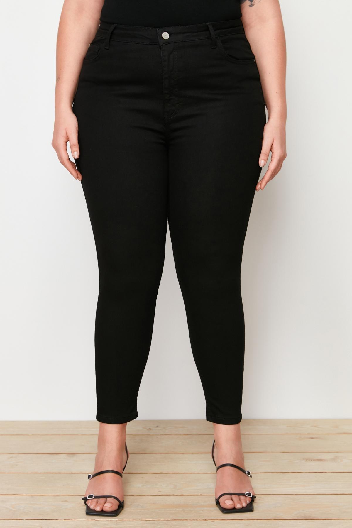 Black Plus Size Skinny Jeans, , large image number 4