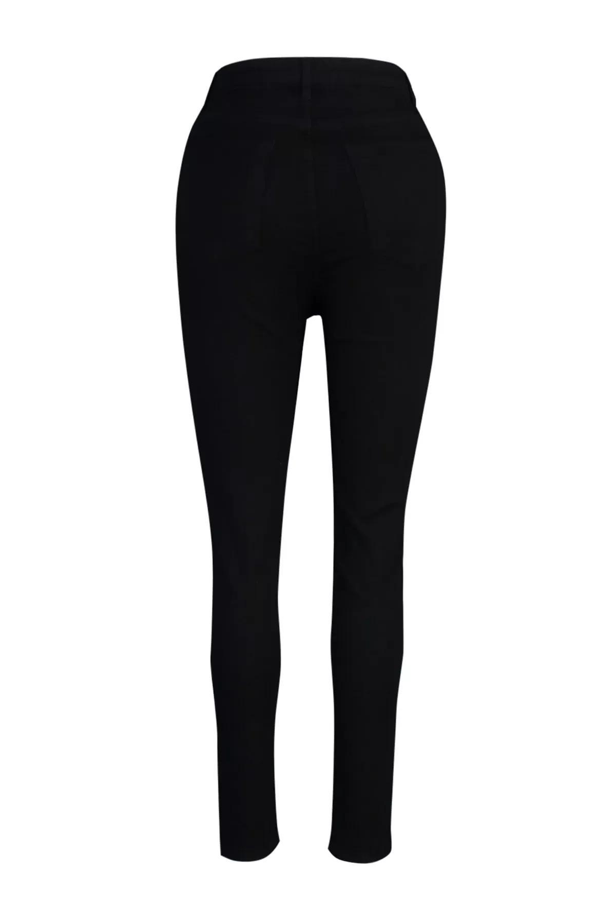 Black Plus Size Skinny Jeans, Black, large image number 6