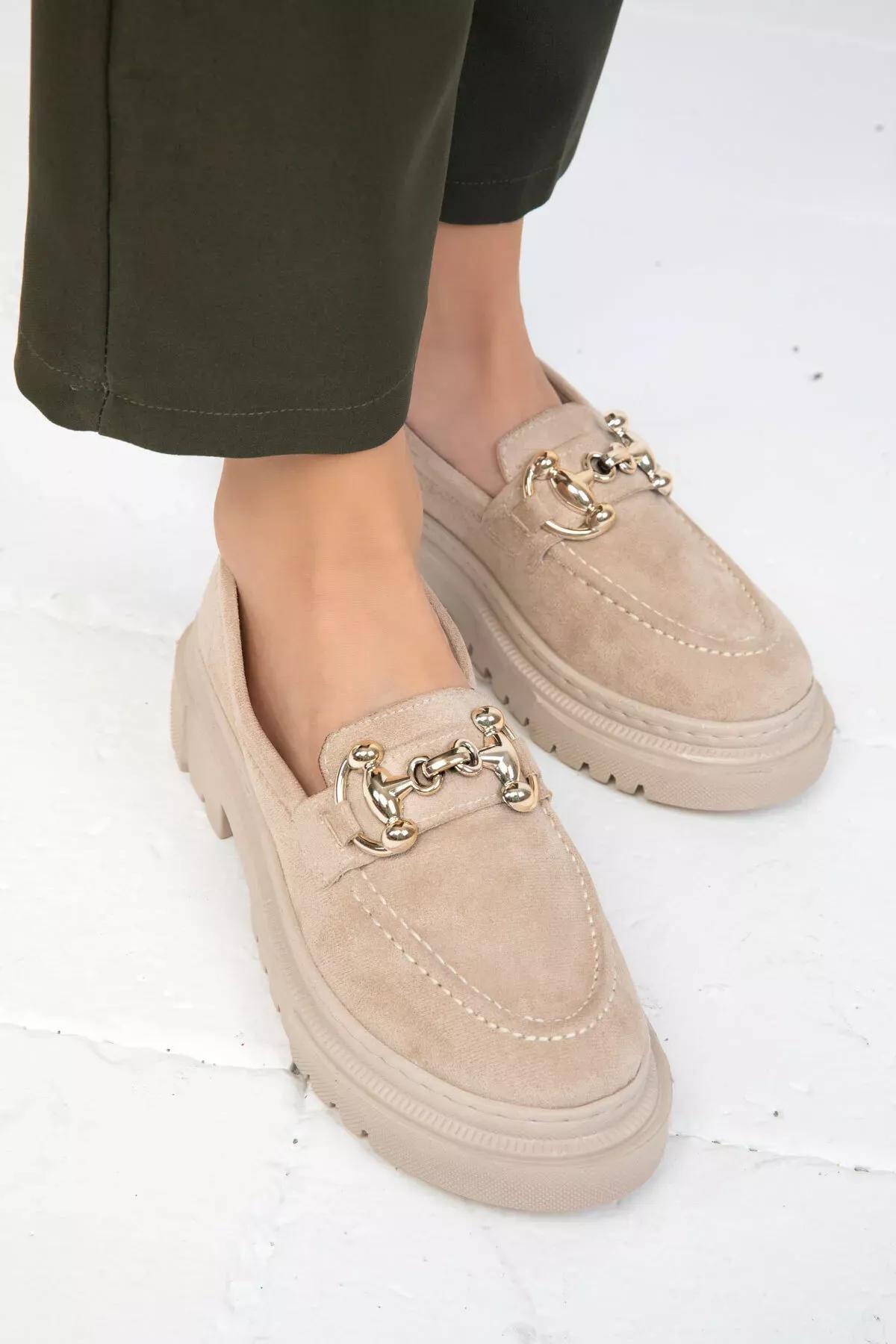 Beige Suede Casual Shoes, , large image number 2