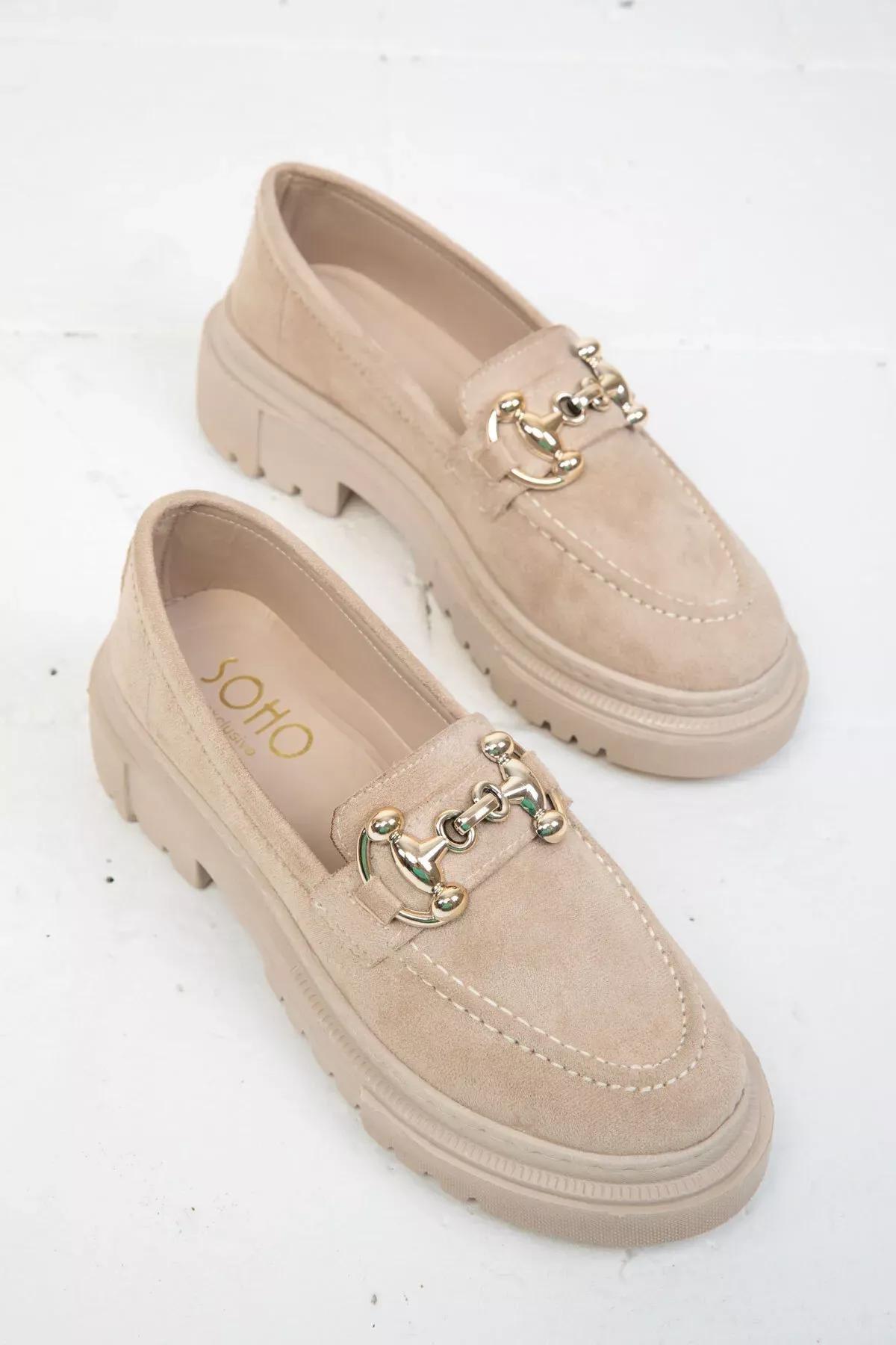 Beige Suede Casual Shoes, , large image number 4
