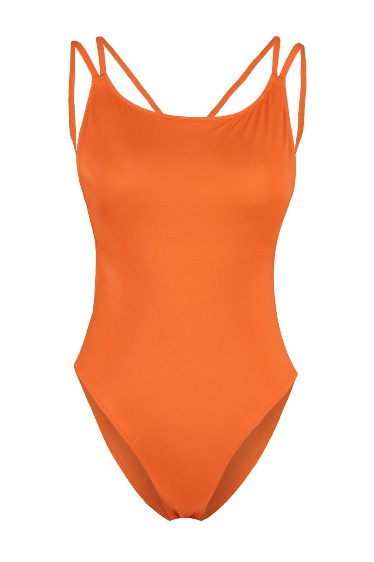 Orange Slim Swimsuit, , large image number 6