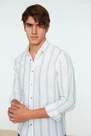 Trendyol - White Striped Slim Shirt