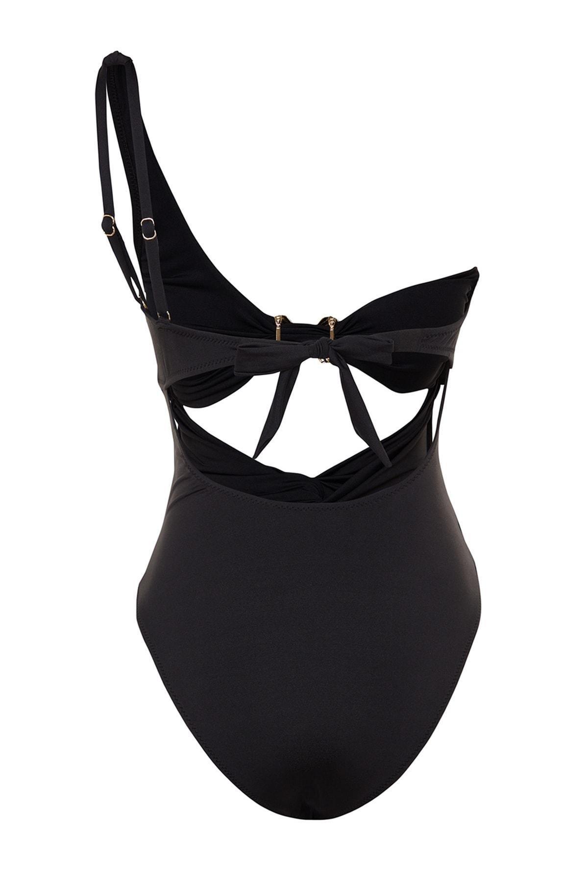Black Slim Swimsuit, , large image number 8