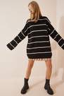 Happiness - Black Striped Oversize Sweater