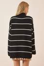Happiness - Black Striped Oversize Sweater