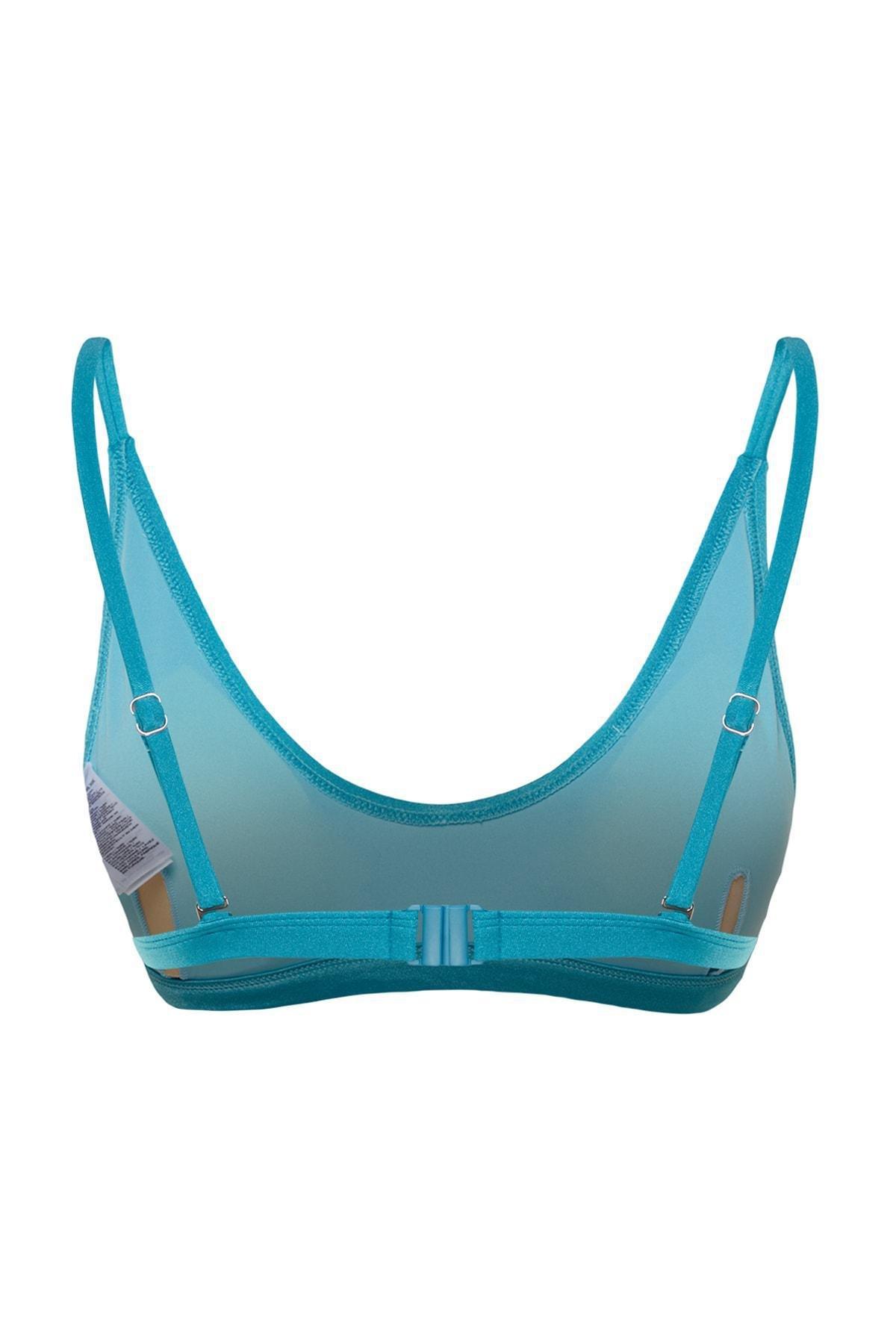 Blue Plain Bikini Top, Blue, large image number 9