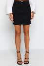Trendyol - Black A Line Mini Plain Skirt