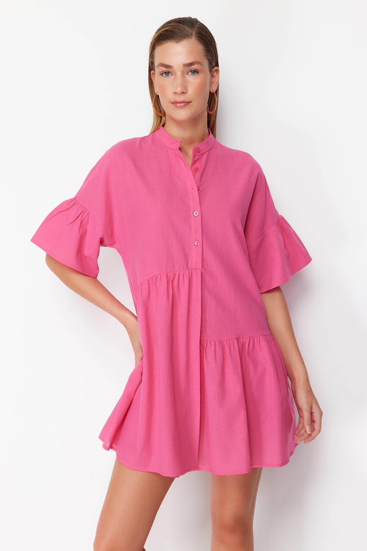 Pink Oversized Mini Dress, , large image number 0