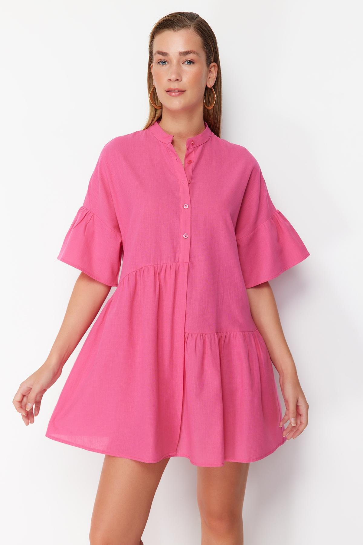 Pink Oversized Mini Dress, , large image number 1
