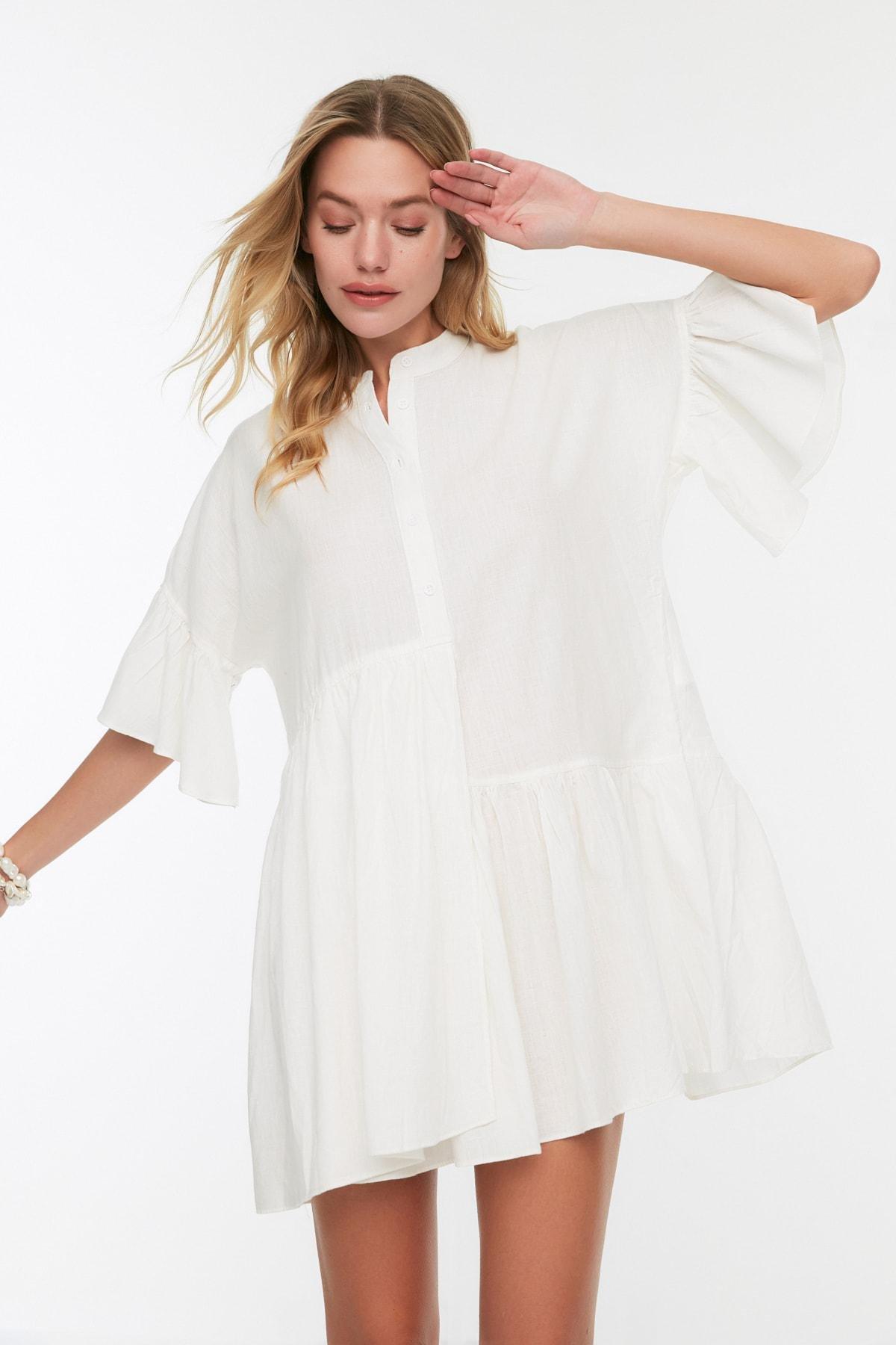 White Smock Dress, , large image number 0