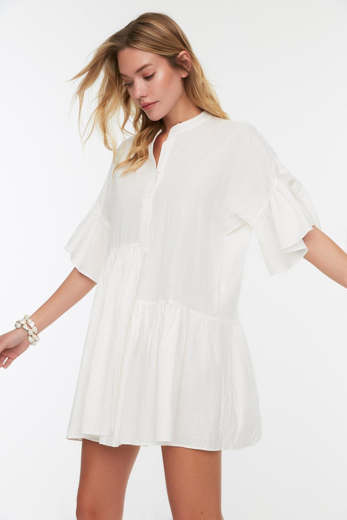 White Smock Dress, , large image number 1