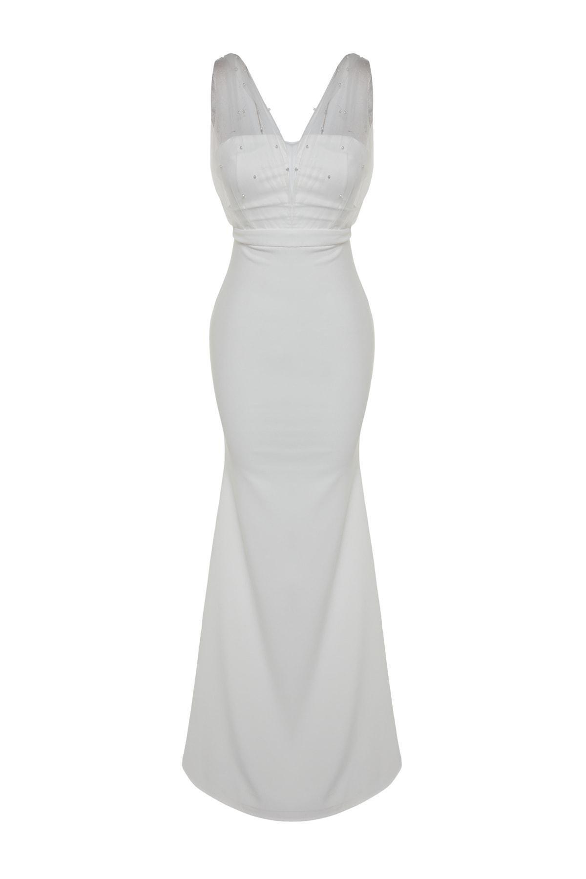 White Mermaid Occasionwear Dress, , large image number 6