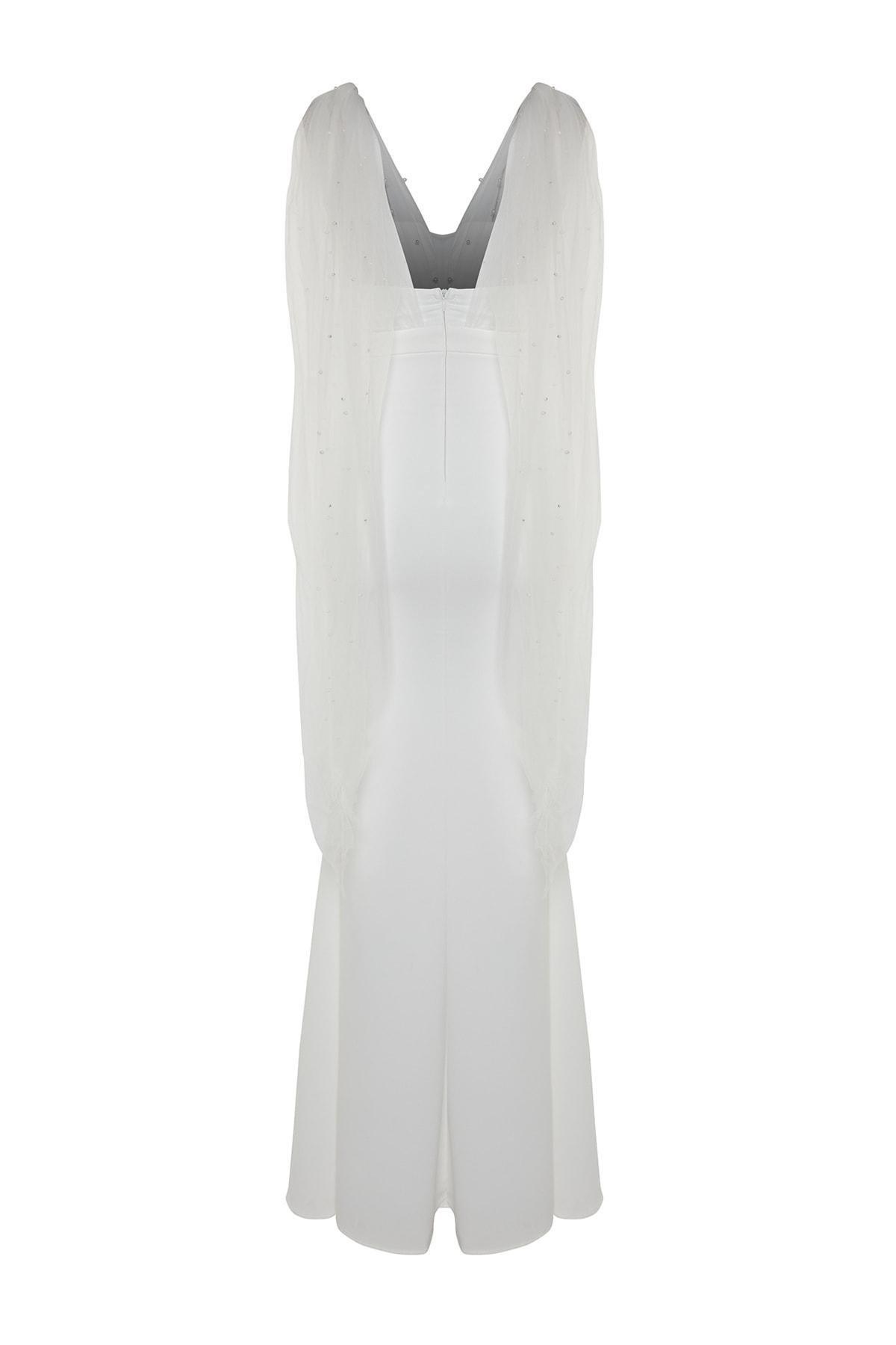 White Mermaid Occasionwear Dress, , large image number 7
