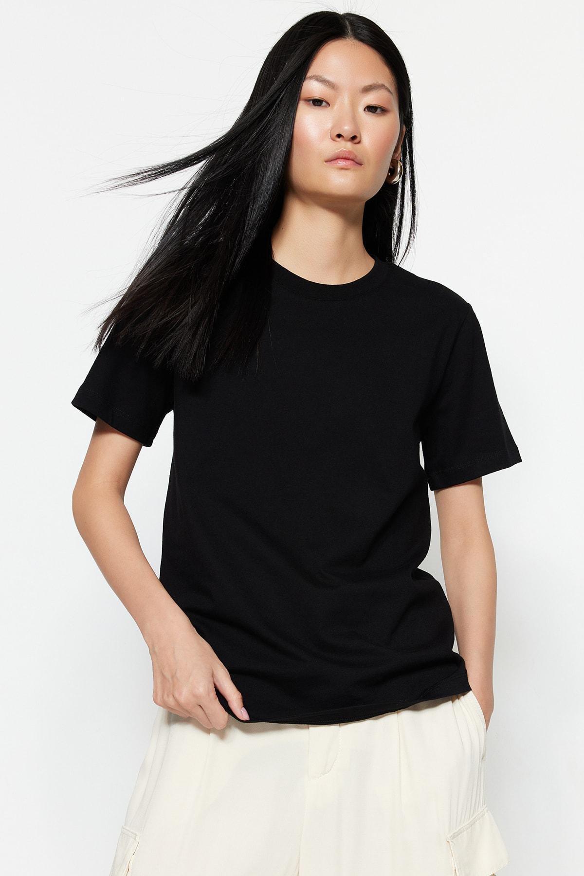 Black Crew Neck Tshirt, , large image number 1