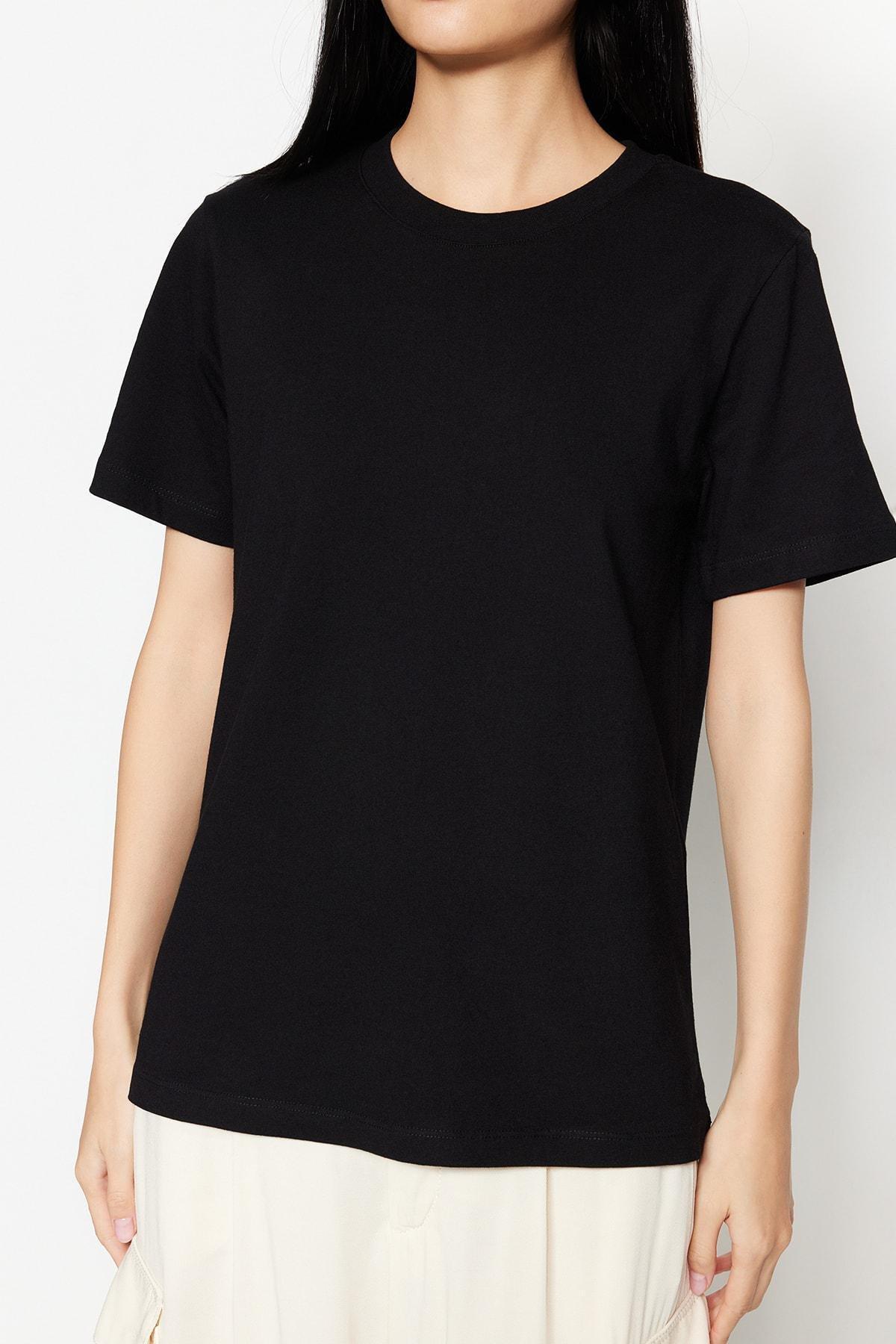 Black Crew Neck Tshirt, , large image number 3