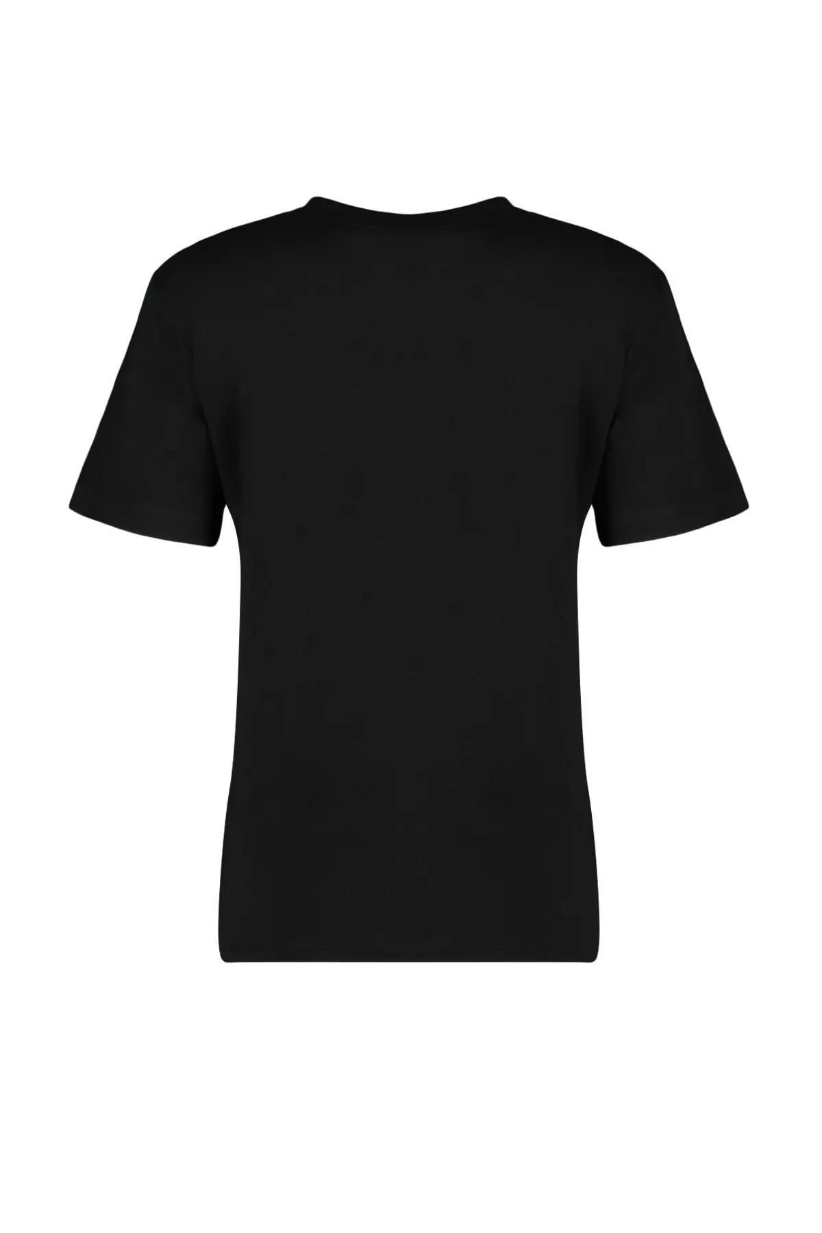 Black Crew Neck Tshirt, Black, large image number 7