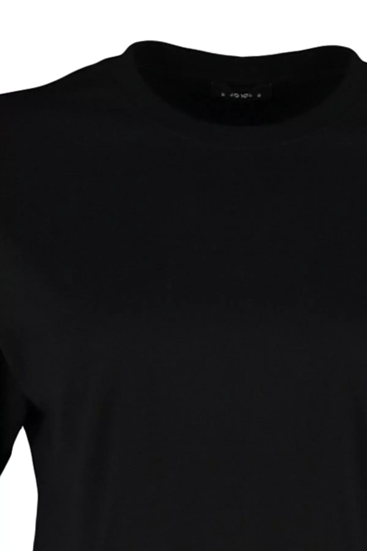 Black Crew Neck T-Shirt, Black, large image number 6
