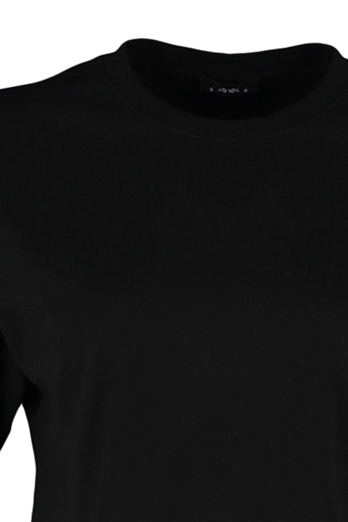 Black Crew Neck T-Shirt, , large image number 7